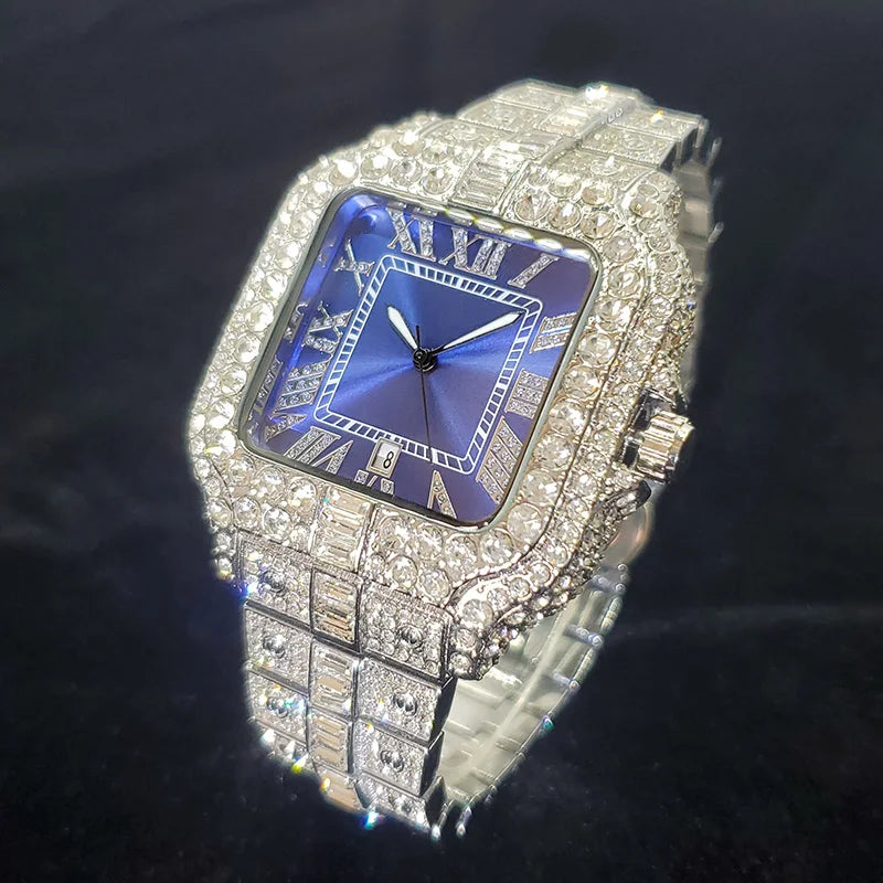 Blue Dial Silver Diamond Watch ｜ブルーダイヤル シルバー ダイヤモンド