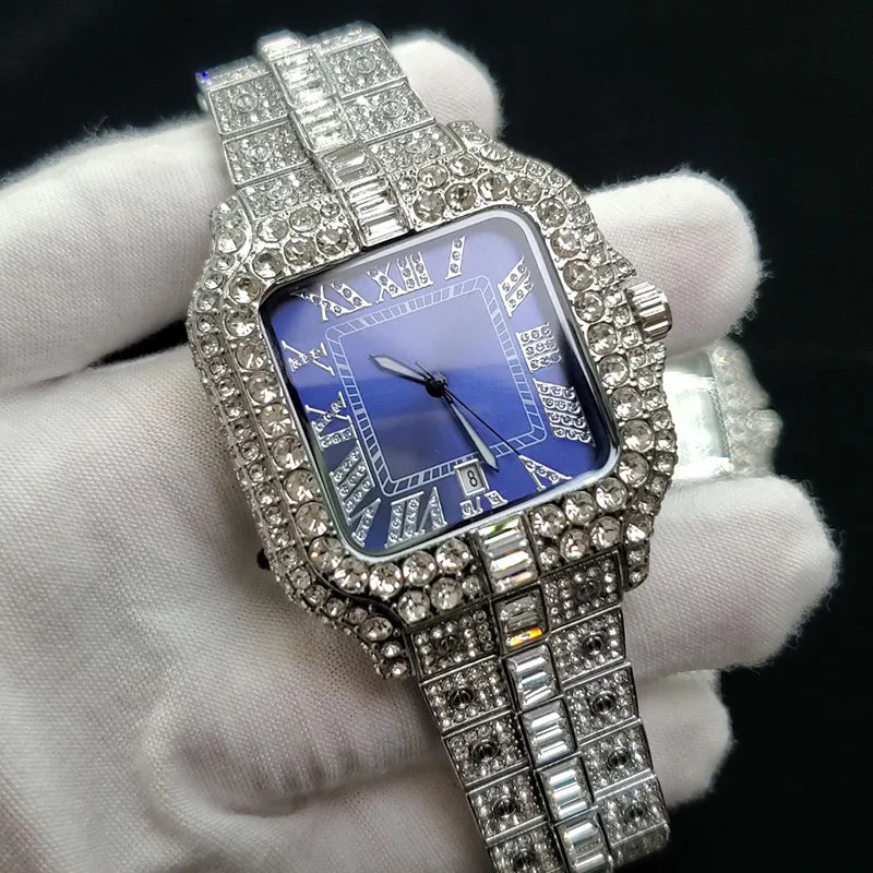 Blue Dial Silver Diamond Watch ｜ブルーダイヤル シルバー ダイヤモンド