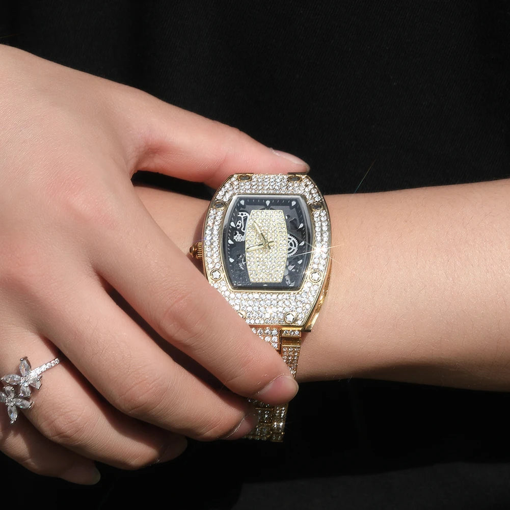 Bling King Black Iced Out Watch ｜ブリングキング ブラック アイスアウト