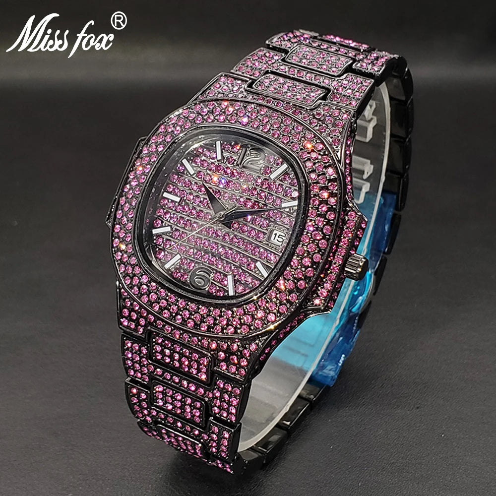 Pink Diamond Hip Hop Watch ｜ピンク ダイヤモンド ヒップホップ