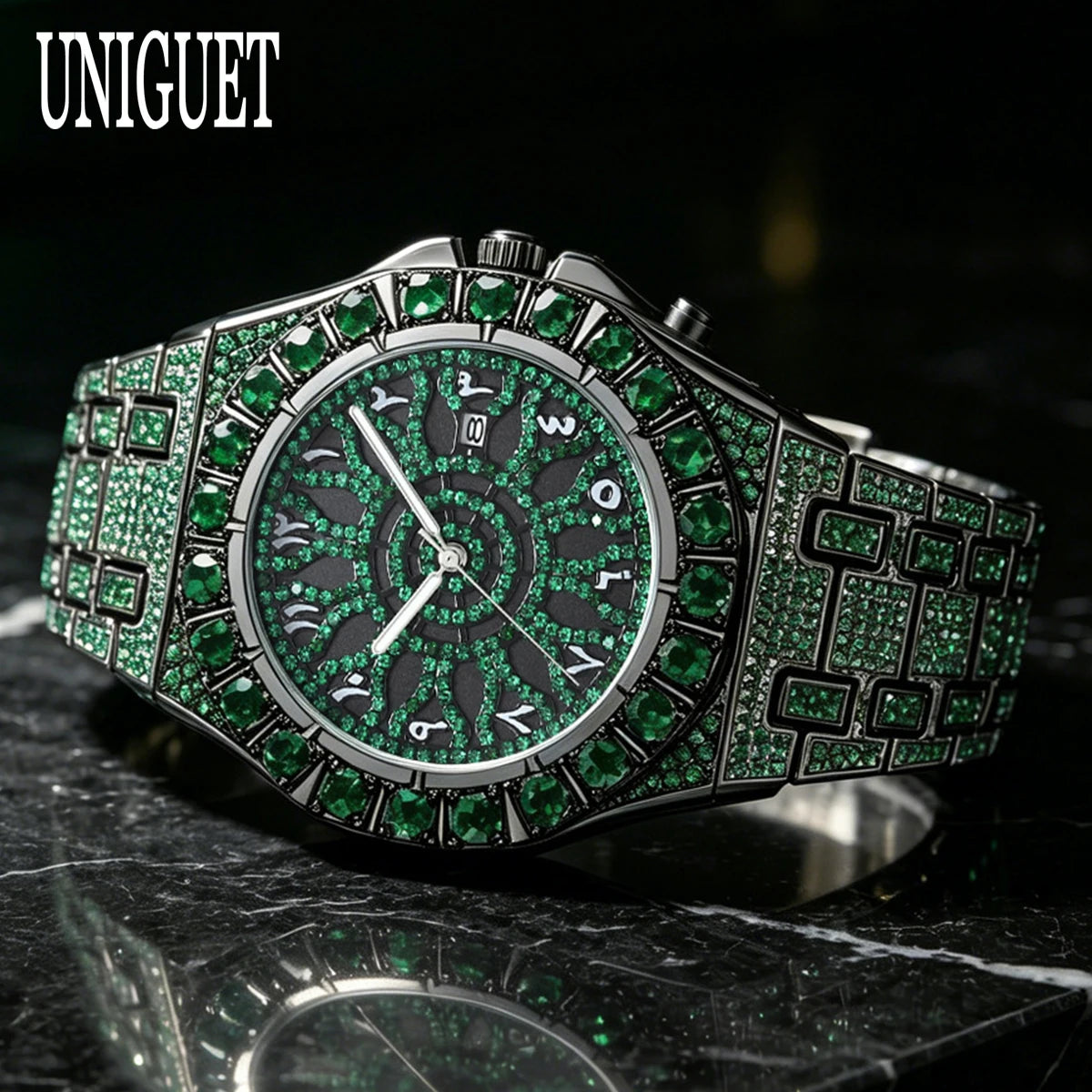 UNIGUET Green Ice Hip Hop Watch ｜ユニゲット グリーン アイス ウォッチ