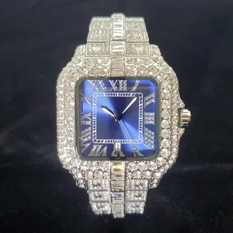 Blue Dial Silver Diamond Watch ｜ブルーダイヤル シルバー ダイヤモンド