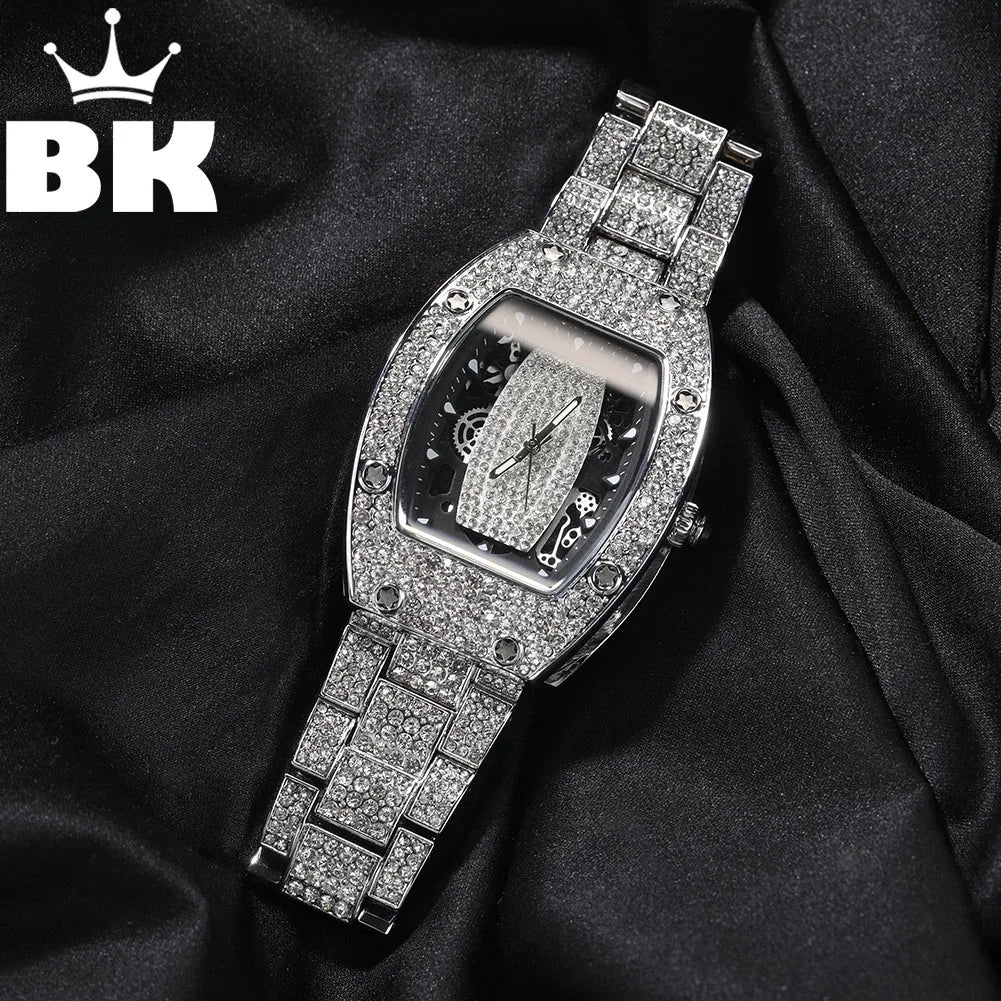Bling King Black Iced Out Watch ｜ブリングキング ブラック アイスアウト