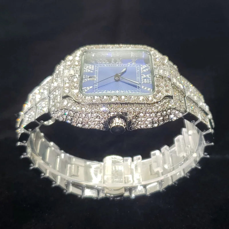 Blue Dial Silver Diamond Watch ｜ブルーダイヤル シルバー ダイヤモンド