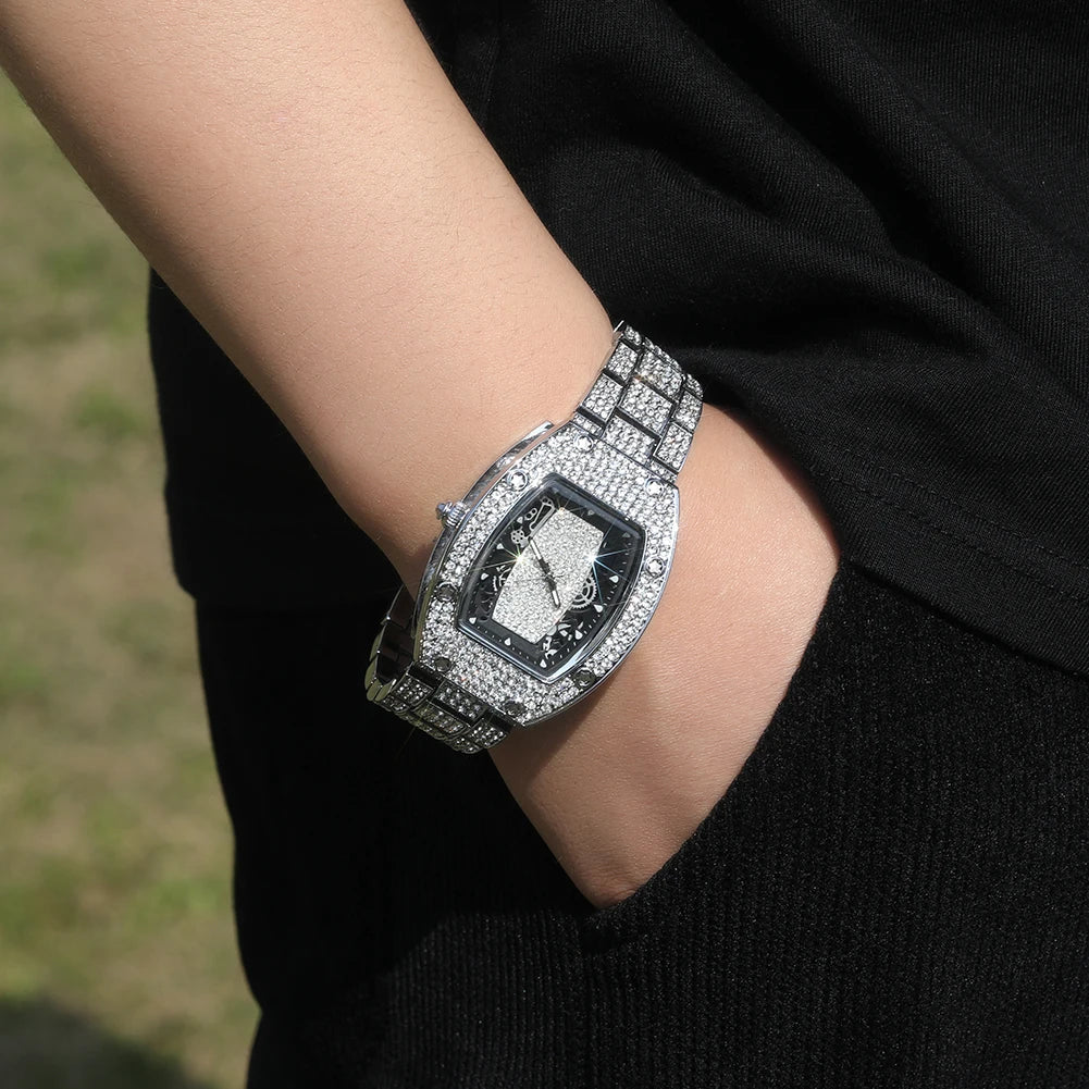 Bling King Black Iced Out Watch ｜ブリングキング ブラック アイスアウト
