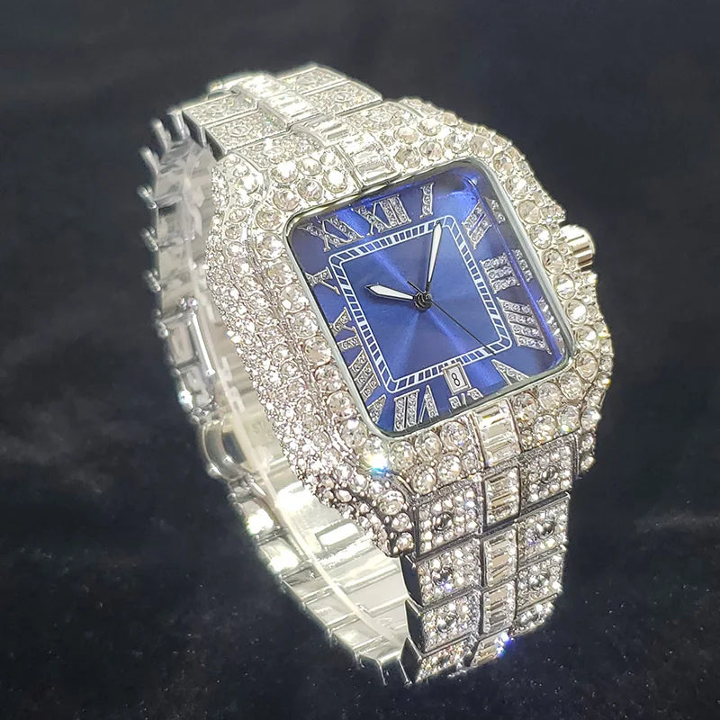 Blue Dial Silver Diamond Watch ｜ブルーダイヤル シルバー ダイヤモンド