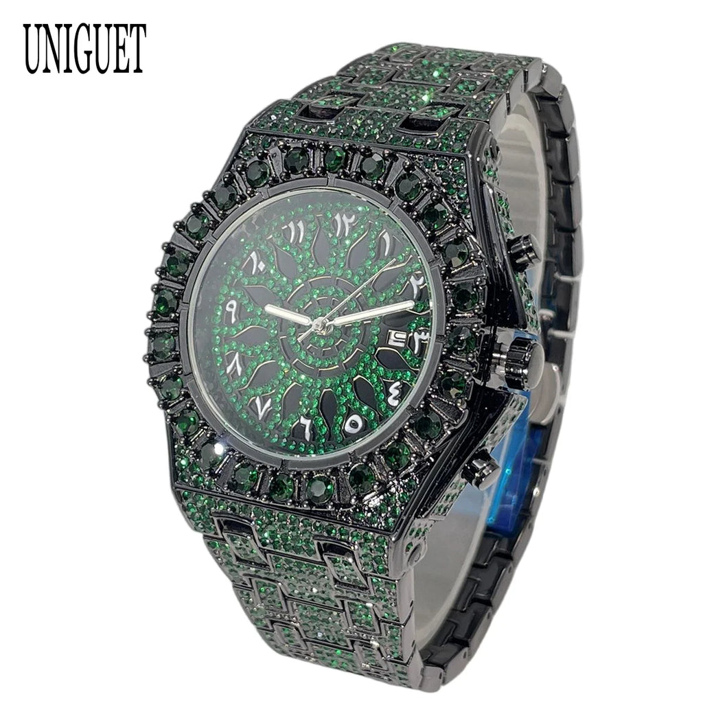UNIGUET Green Ice Hip Hop Watch ｜ユニゲット グリーン アイス ウォッチ