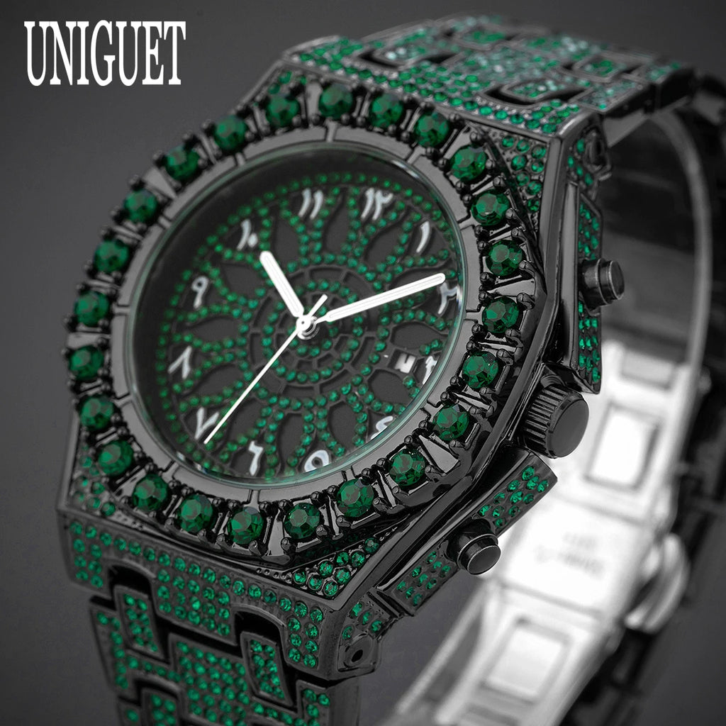 UNIGUET Green Ice Hip Hop Watch ｜ユニゲット グリーン アイス ウォッチ