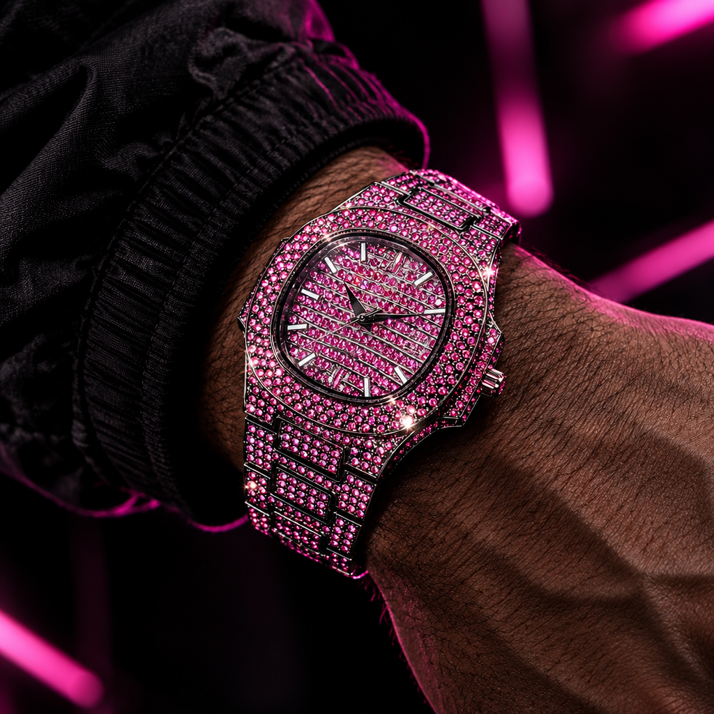 The Pink Ice — On the wrist