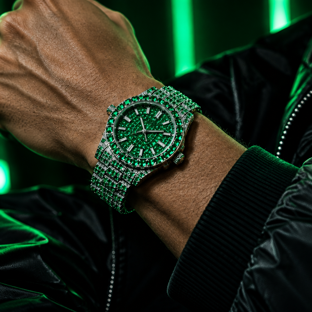 The Emerald Ice — On the wrist