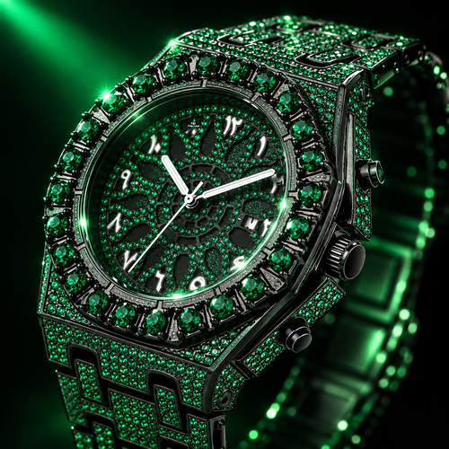 The Green Ice — Iced-Out Statement Watch